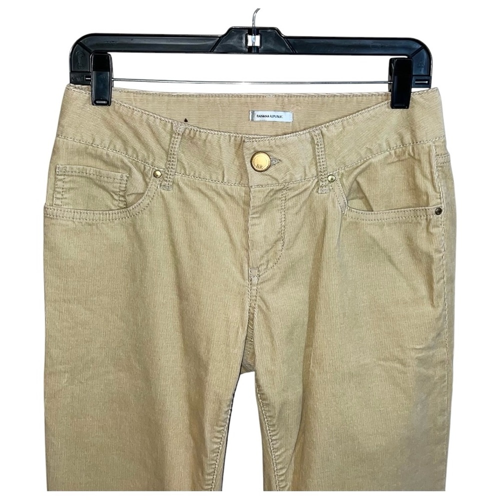 Banana Republic Pants Women’s Size 4 Tan Khaki Straight Corduroy Long 28x32 - Picture 2 of 8